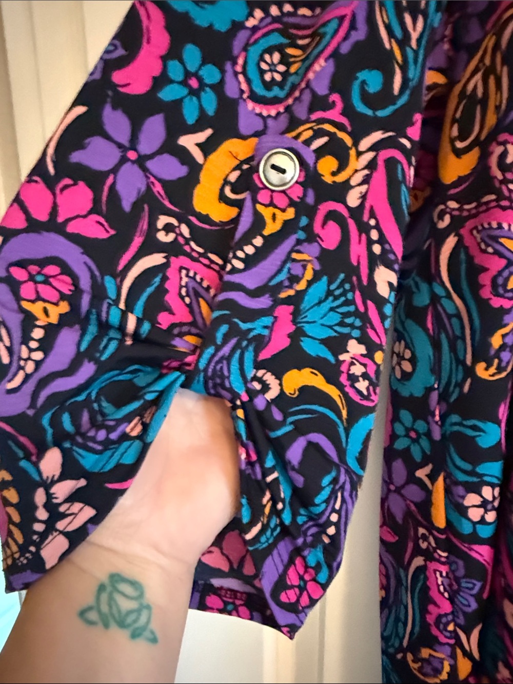 Dear Scarlett Lizzy- Paisley Print Blouse in Purple Multi - Picture 5 of 6